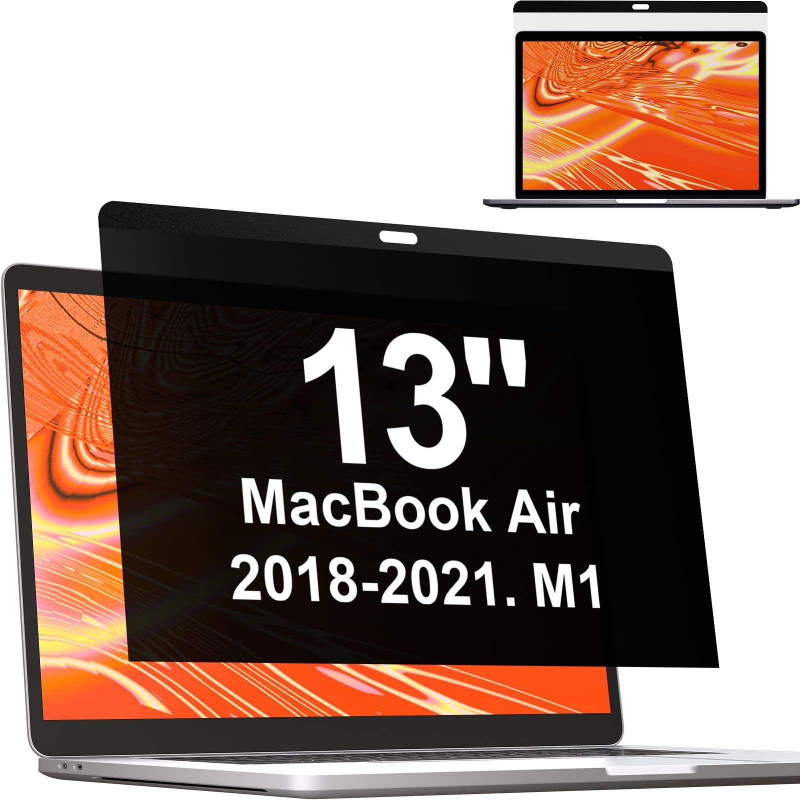 (MacBook アンチグレア Air 反射防止 両面使用可能 保護フィルム ブルーライトカット フィルム 13インチ のぞき見防止 プライバシーフィルター マグネット式 覗き見防止 2021/20/19/18年モデル対応)