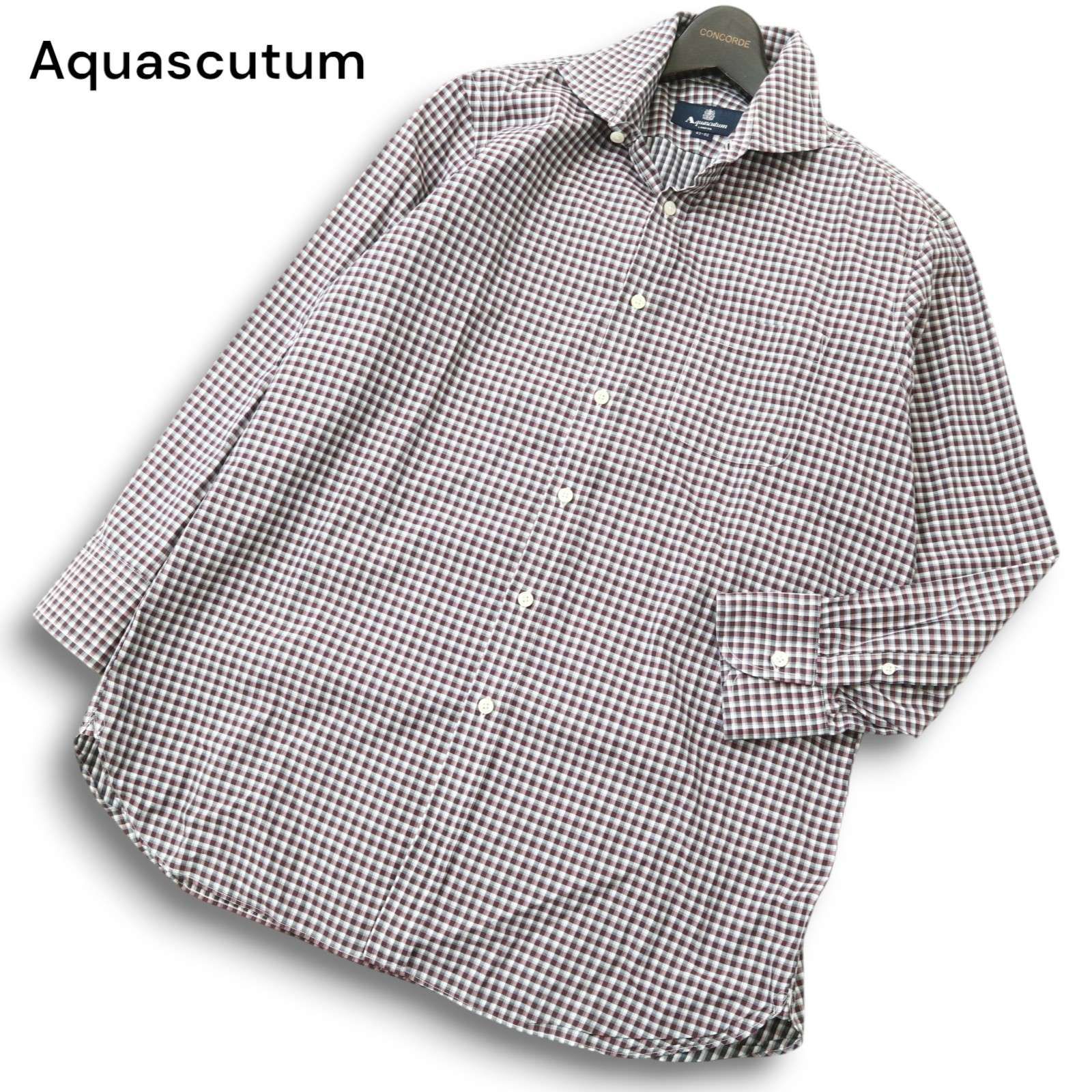 Aquascutum アクアスキュータム 通年 ホリゾンタルカラー☆ 長袖