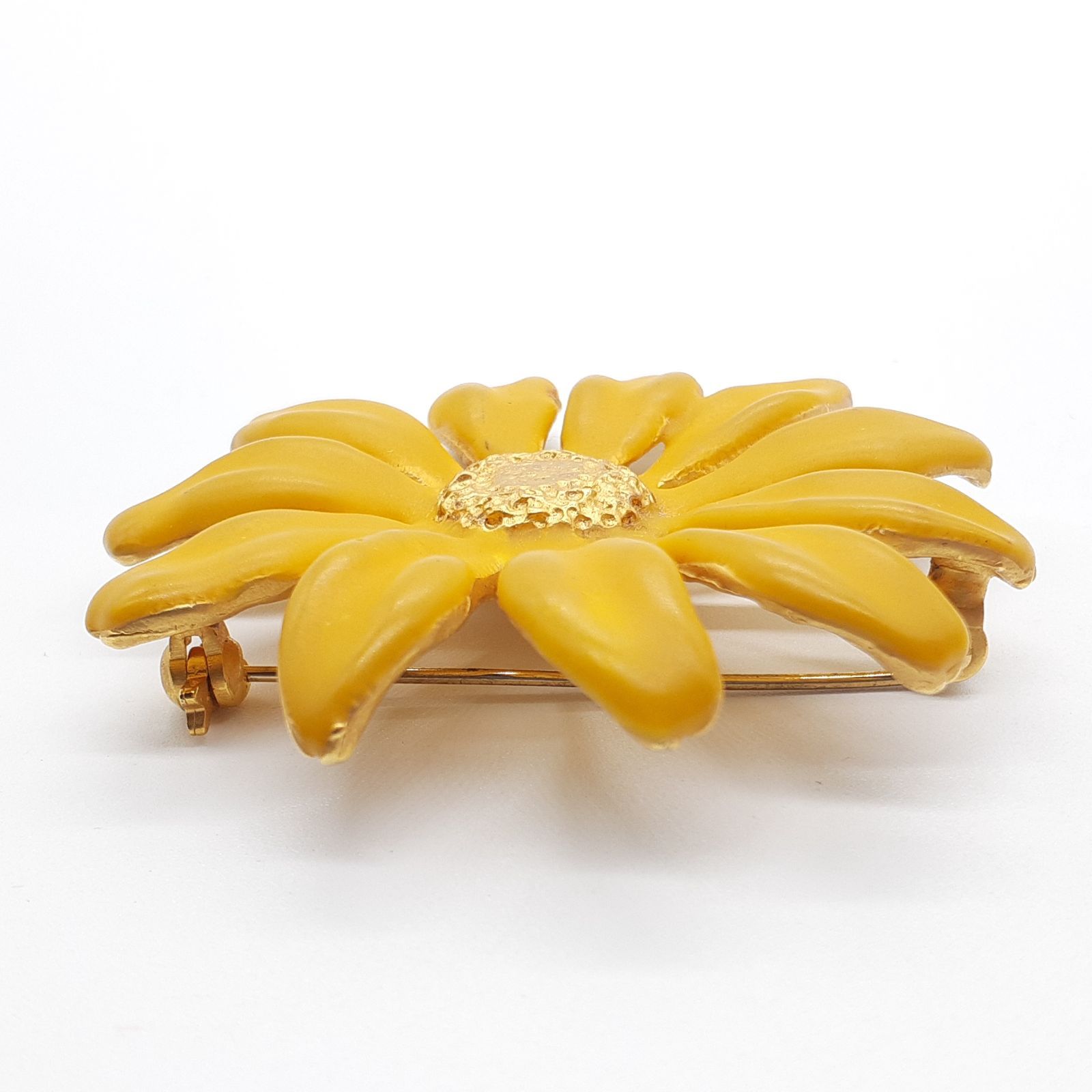 KENZO ケンゾー ブローチ ゴールド イエローフラワー ヴィンテージ