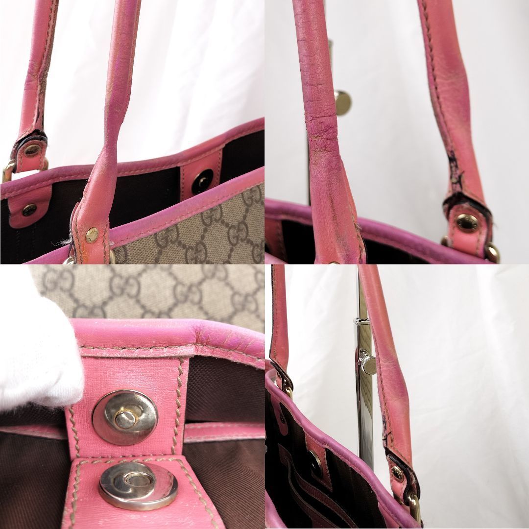 ピンクが映えるエレガンス✨】 グッチ Gucci トートバッグ GG