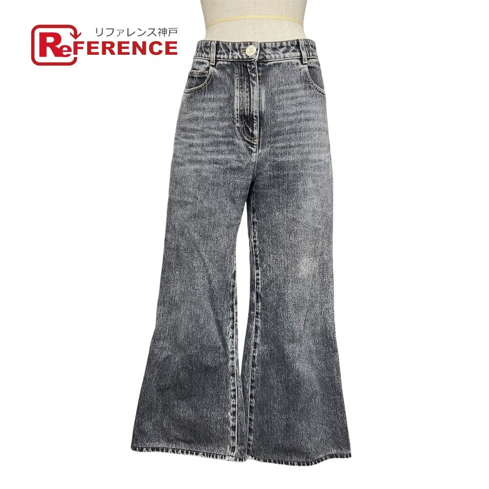 CHANEL シャネル デニムパンツ デニム ワイド フ P74544 コットン ブラック