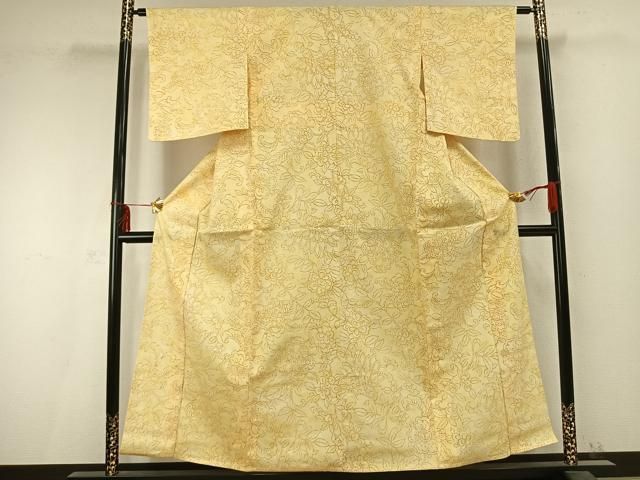 平和屋着物▽上質な紬 単衣 唐草花文 正絹 逸品 AABC0374fy - メルカリ