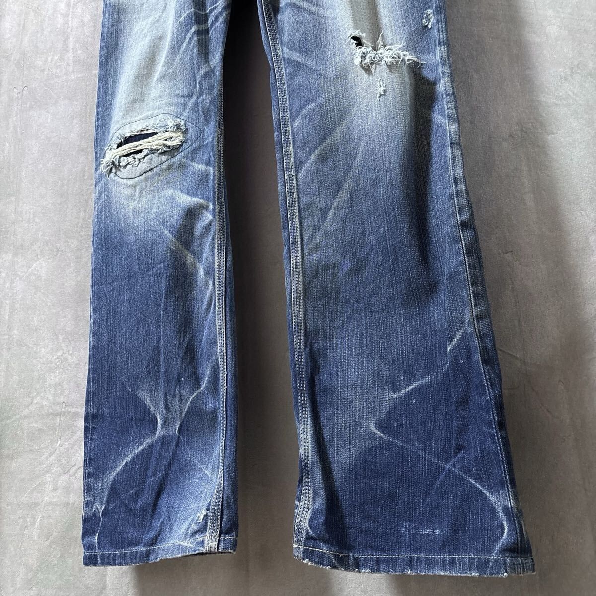 ANACHRONORM アナクロノーム　デニム　パンツ　ジーンズ　ダメージ　古着 ANACHRONORM アナクロノーム 初期 archive ZETA2 patch denim
