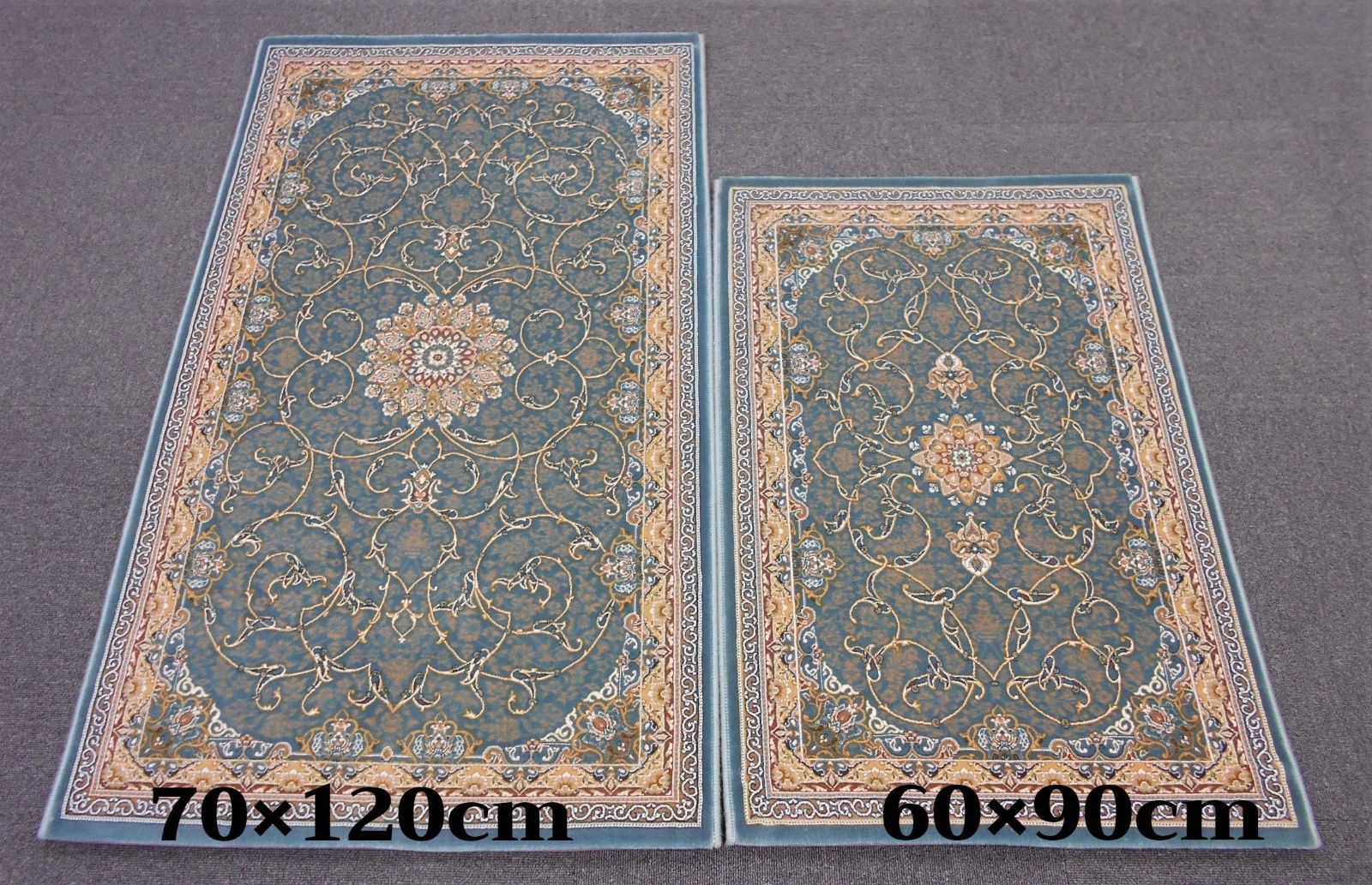 高品質！高密度、立体柄 ！本場イラン産 絨毯！60×90cm-200551-