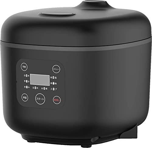 東京Deco 多機能炊飯器 3合 マイコン式 マットブラック 一人暮らし 温度セ