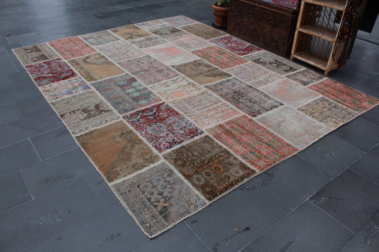 Y2736 トルコ絨毯 カイセリ ウール 手織り 大判292×198㎝ Y2736 トルコ