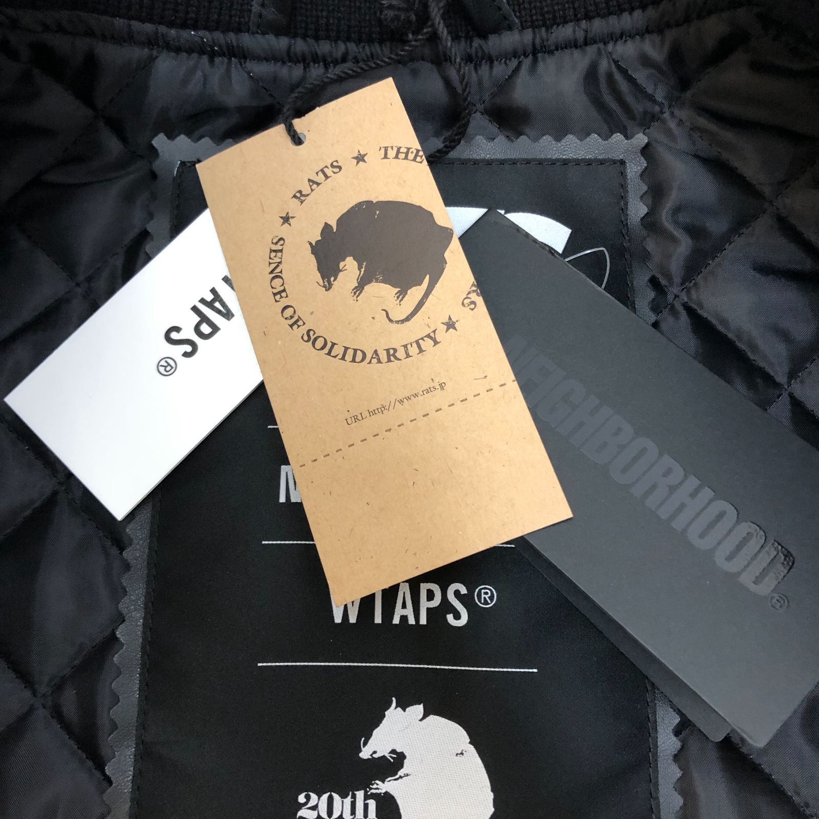 未使用】NEIGHBORHOOD x WTAPS x RATS 20th Leather x Melton