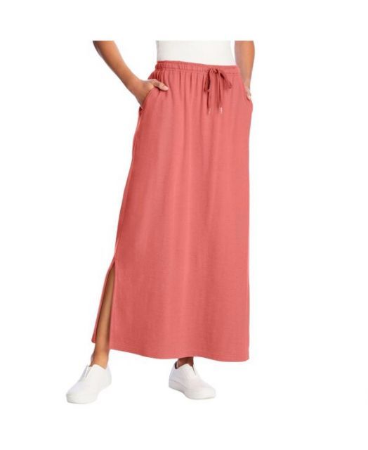 送料無料 ウーマン ウィズイン レディース スカート ボトムス Women s Within Sport Knit Side-Slit Skirt Sweet coral