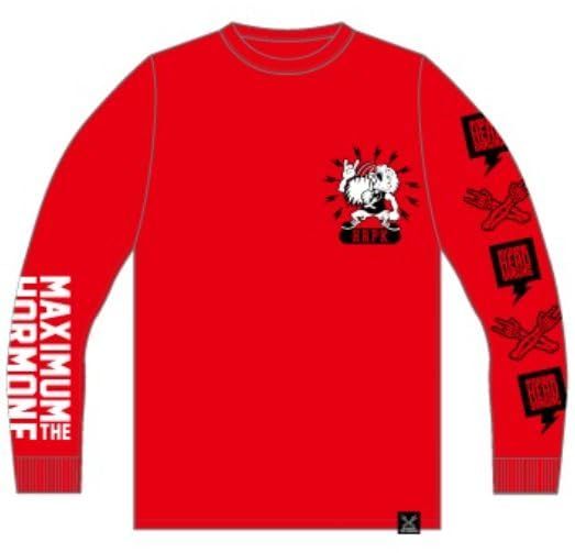 マキシマムザホルモン ヘドバンボーイ ロングTシャツ ロンT Tシャツ 赤 M M