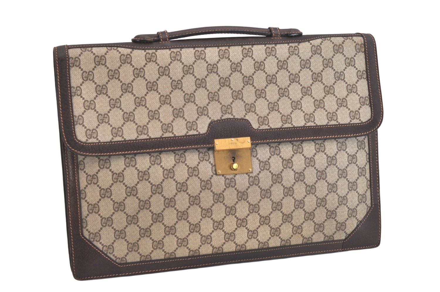 【美品】GUCCI ビジネスバッグ　ブリーフケース　 レザー　ヴィンテージ GUCCI - 美品 Vintage グッチ GUCCI バッグ ブリーフケース