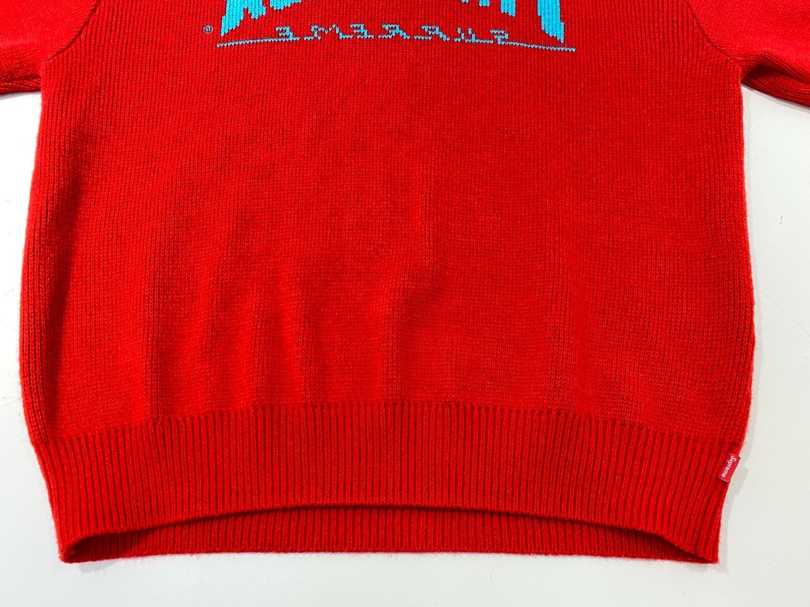 七重浜753-7-070521nh】 中古品 Supreme Thrasher Sweater 