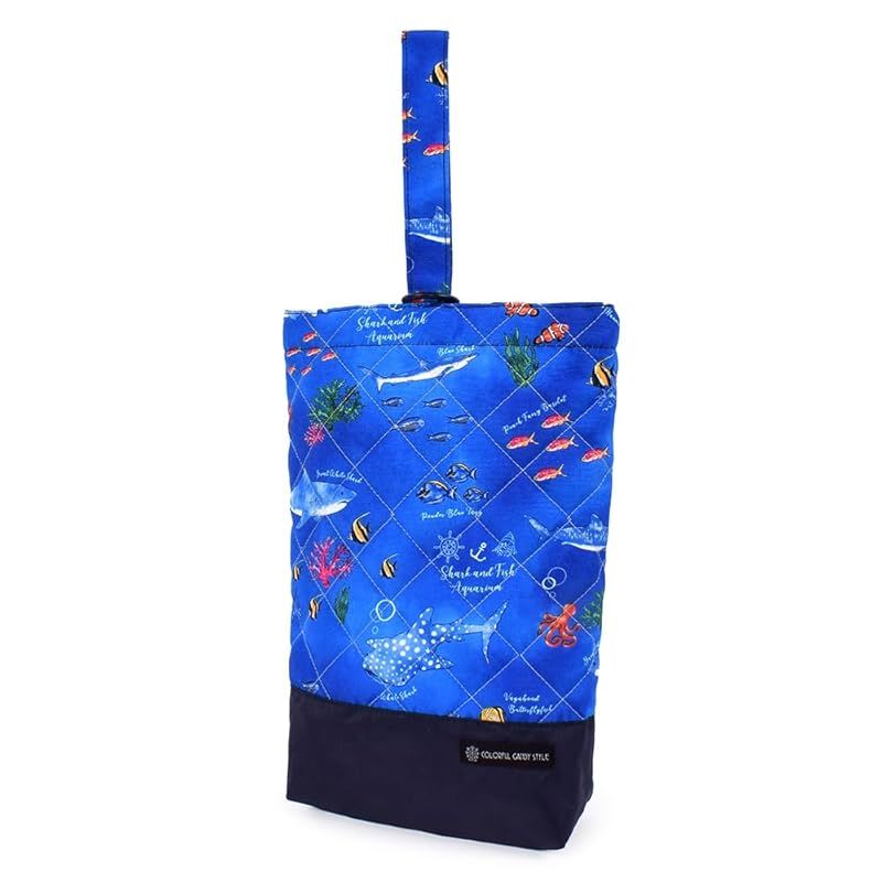 COLORFUL CANDY STYLE シューズケース キルティング(ネームタグ付き) 撥水タイプ ブルーラグーン はっ水 軽量 汚れにくい シワ防止 男の子 NL502500 0