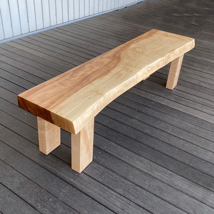 送料無料】 栃一枚板ベンチ 157.5cm 一枚板ベンチ ベンチチェア 無垢