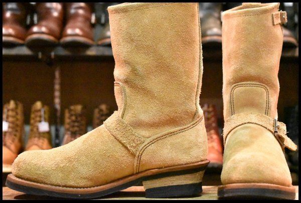 8D 18年 レッドウィング 9269 スエード エンジニア タン ブルハイド ラフアウト ベージュ 8268 ブーツ redwing HOPESMORE FI524