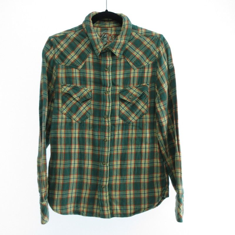 TMT 18AW TSH-F1803 長袖 シャツ グリーン系 XL【中古】 TMT 18AW TSH-F1803 長袖 シャツ グリーン系 XL【中古】