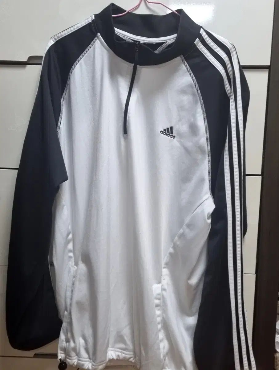 adidas アディダス オリジナル 黒 白 ジッパー プルオーバー トラックスーツ L