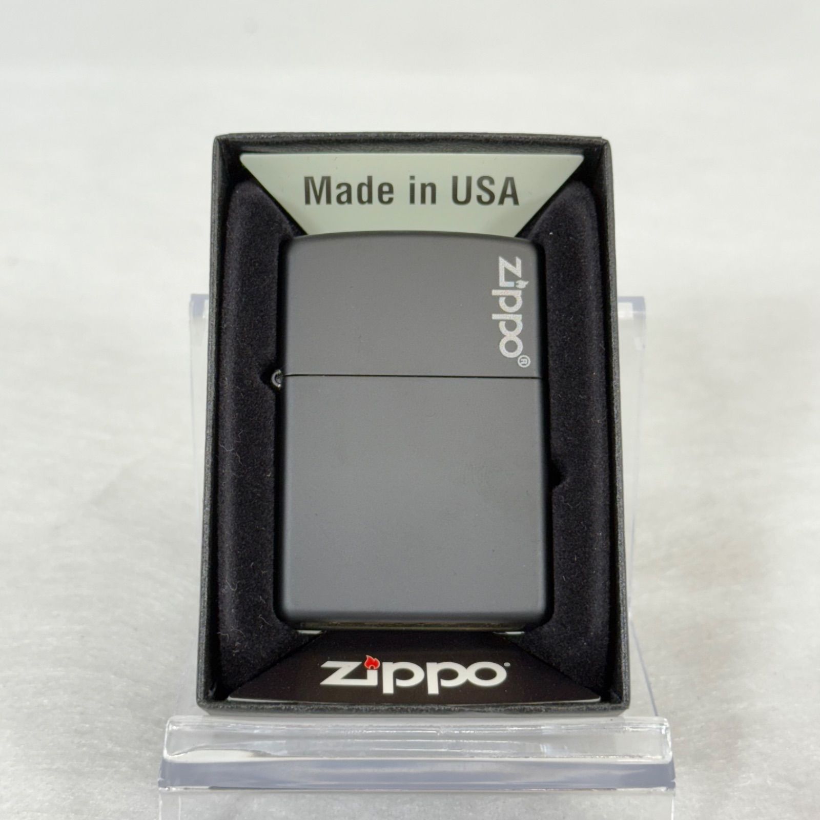 新品・未使用】未開封シール付き ZIPPO ジッポー マット ロゴ ブラック 