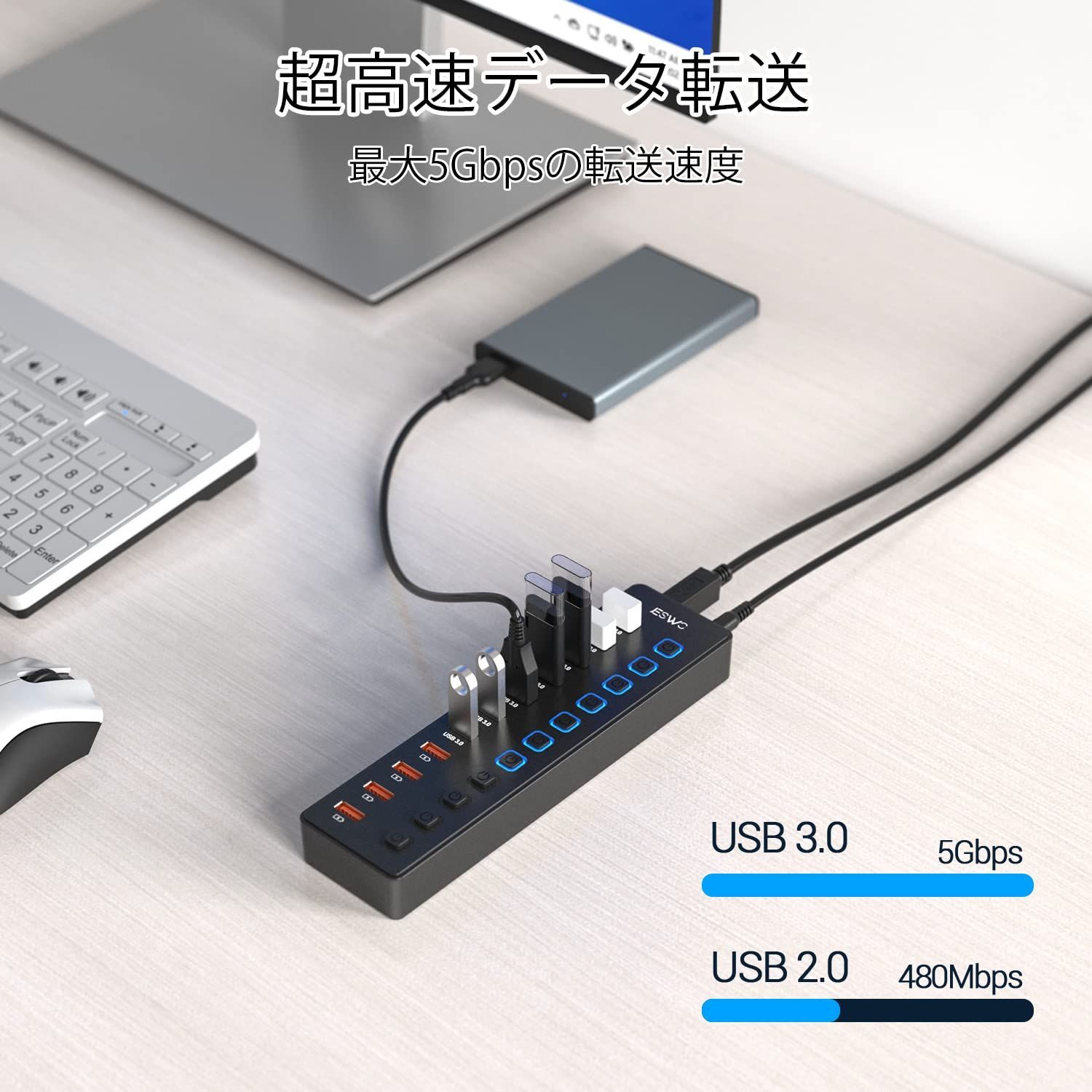 100cmケーブル USB拡張
