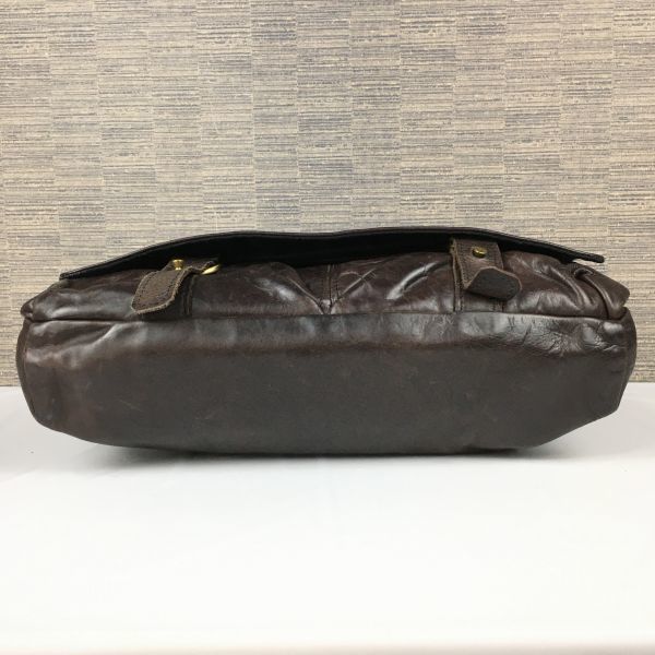 Jas M.B/ジャスエムビー　英国/イングランド　レザー　ショルダーバッグ　ダークブラウン/茶/BROWN〉bag〕菅NO.YB25-5 Jas M.B/ジャスエムビー 英国/イングランド レザー ショルダーバッグ