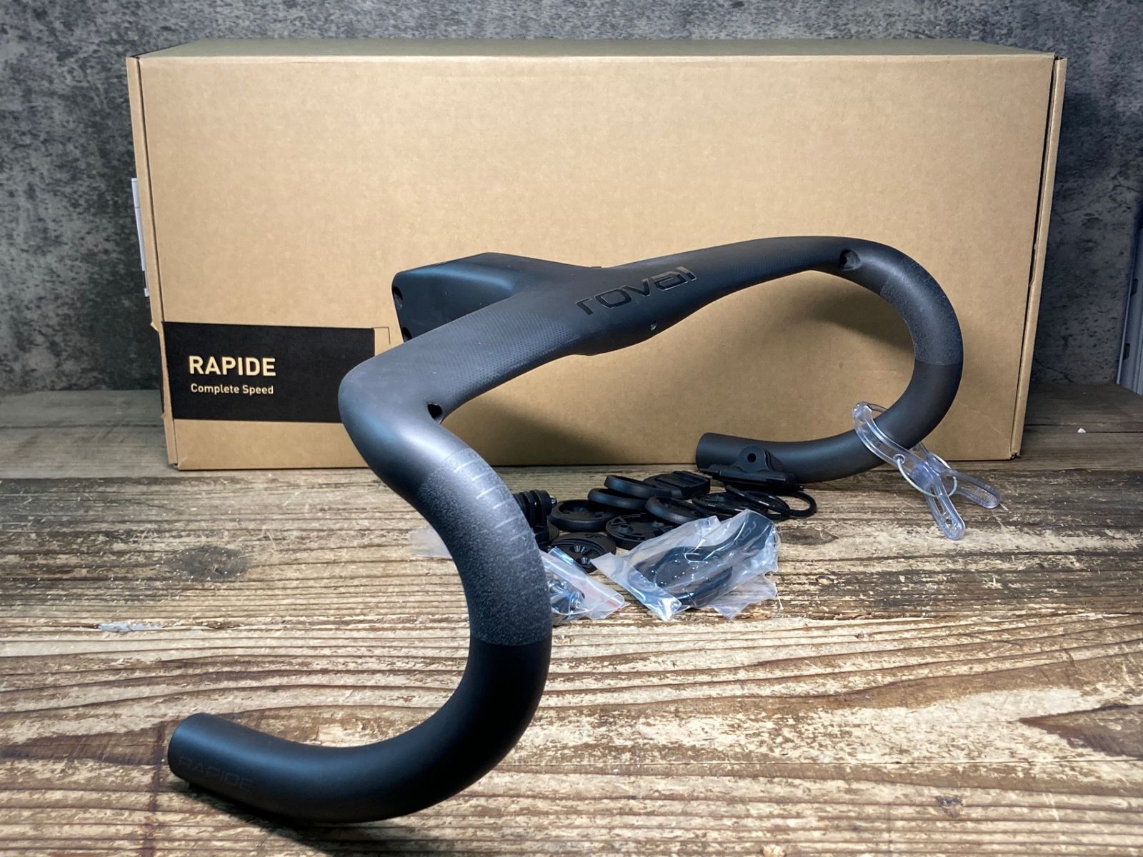 JM374 ロヴァール ROVAL RAPIDE RD COCKPIT 一体型 カーボン ドロップハンドル Φ31.8 380|90MM
