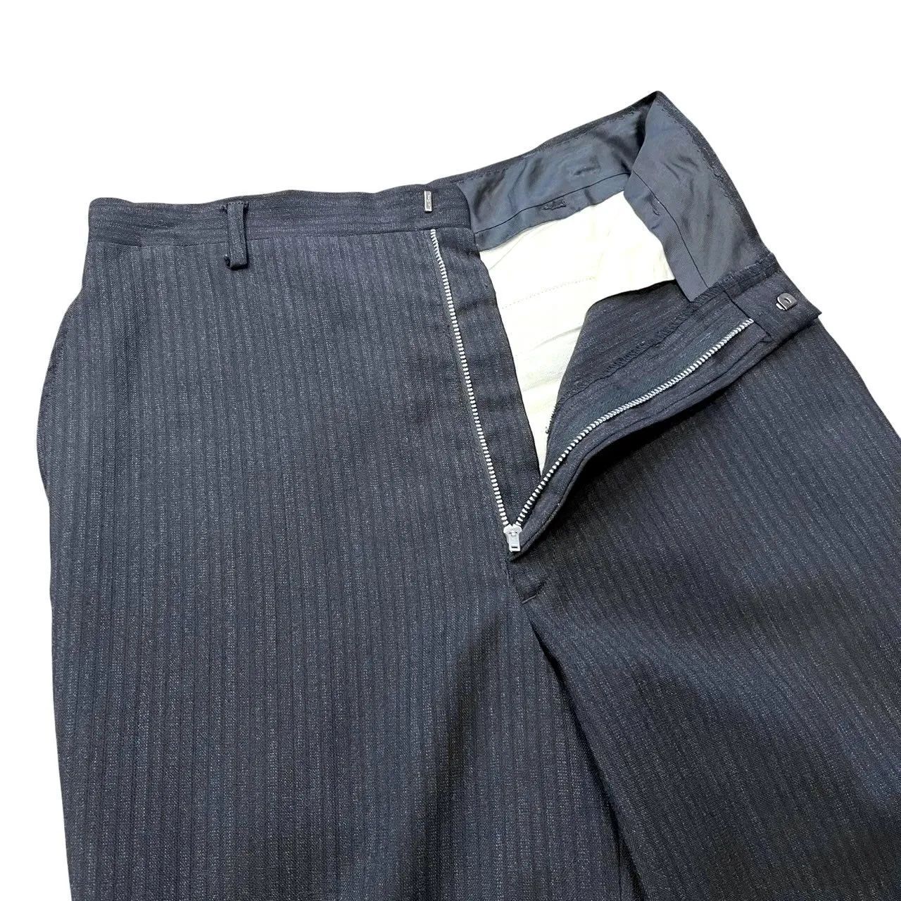 60s ビンテージ ストライプ パターン ウール スラックスパンツ W28位