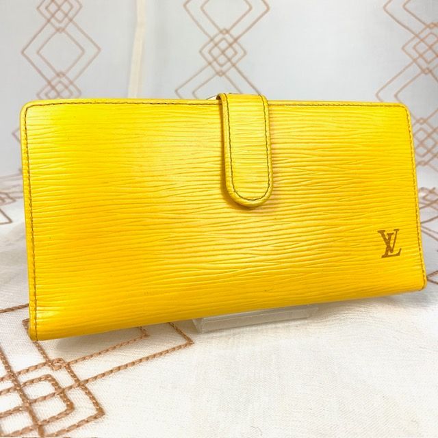 ☆美品☆ LOUIS VUITTON ルイヴィトン エピ コンチネンタル ヴィエノワ がま口 長財布 レザー レディース メンズ ユニセックス 男女兼用 マルチカラー イエロー パープル フランス製 B-185