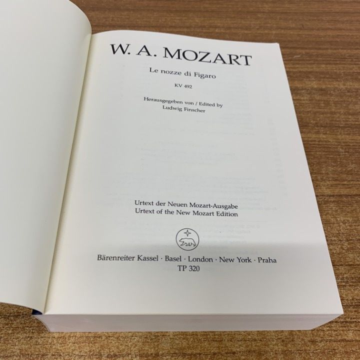 ▲01)【同梱不可】MOZART Le mariage de Figaro, KV 492/モーツアルト フィガロの結婚/Barenreiter/楽譜/A △01)【同梱不可】MOZART Le mariage de Figaro, KV 492