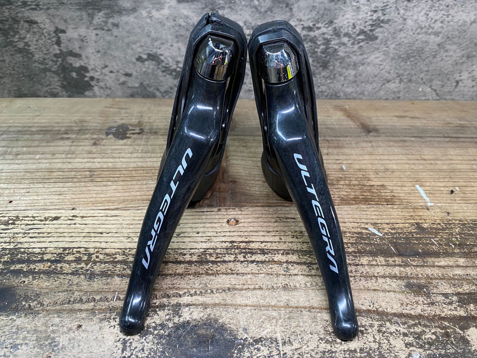 JJ092 シマノ SHIMANO アルテグラ ULTEGRA ST-R8020 STIレバー 2x11S クランプ レバー削れ ブラケット破れ劣化 クラックのためジャンク