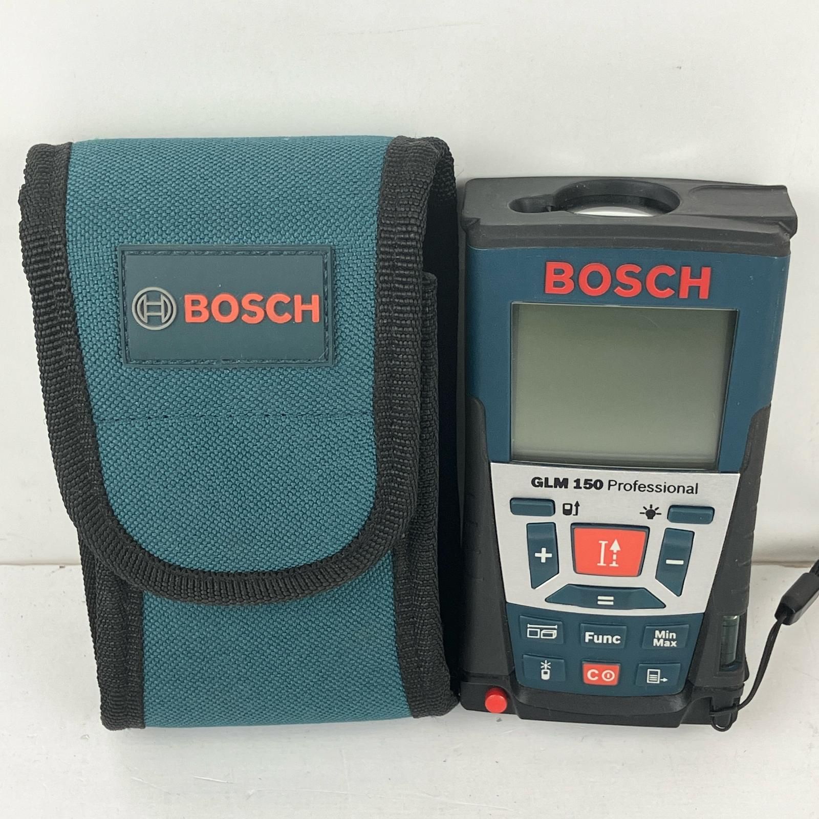 ЗЗBOSCH ボッシュ 単三電池×4 赤色レーザー レーザー距離計 取説 ケース GLM150 ネイビー