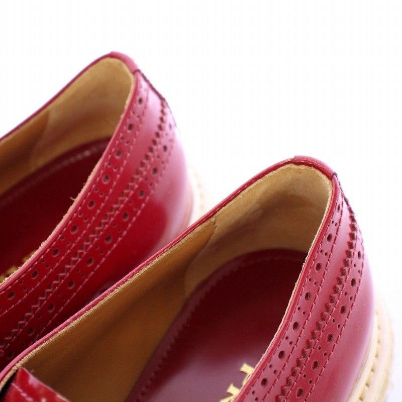 プラダ PRADA レースアップシューズ 厚底 エスパドリーユ レザー