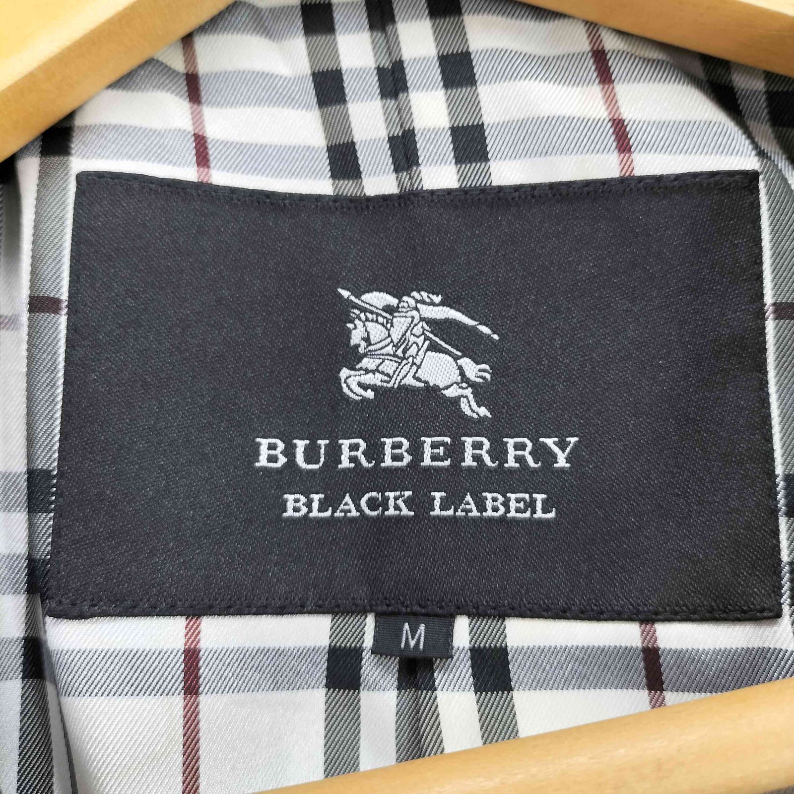 バーバリーブラックレーベル チェスターコート ベロア ノバチェック ブラック M バーバリーブラックレーベル BURBERRY BLACK LABEL 裏地ノヴァ