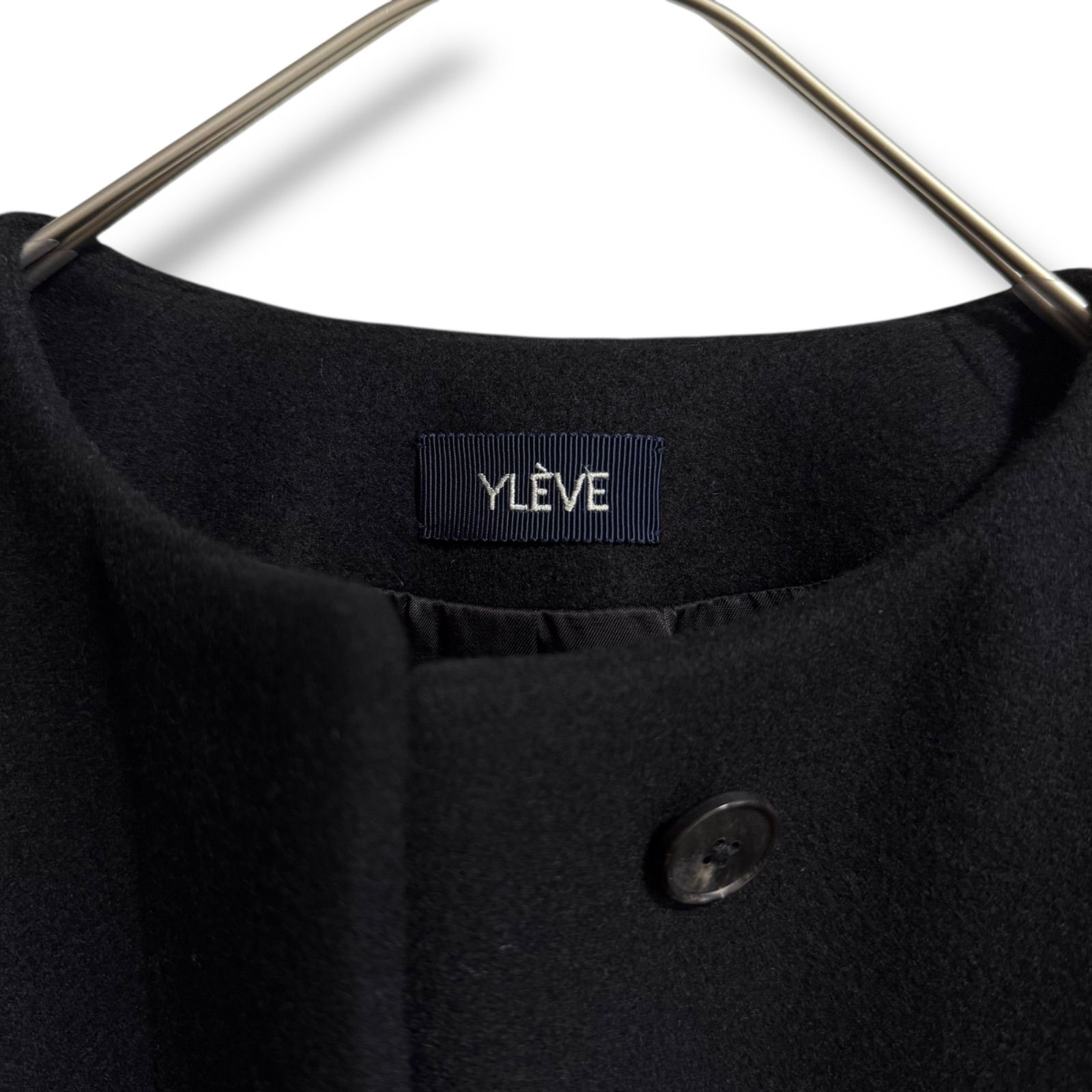 未使用に近い YLEVE ウール100% 美シルエット メルトンウールコート