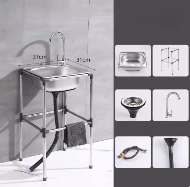 厚手ステンレス鋼のシンクバスケット単槽付きキッチンシンク排水溝食器洗い桶大容量バスケット簡易棚