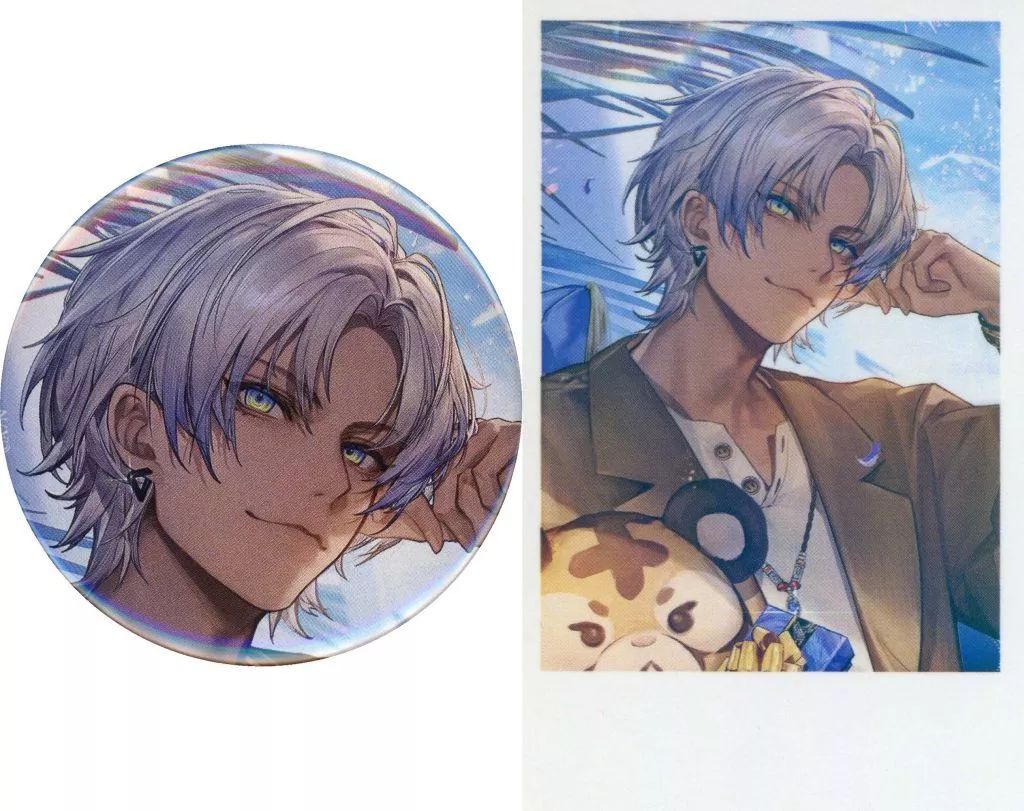 中古】グッズセット イブラヒム 缶バッジ＆チェキ風カード