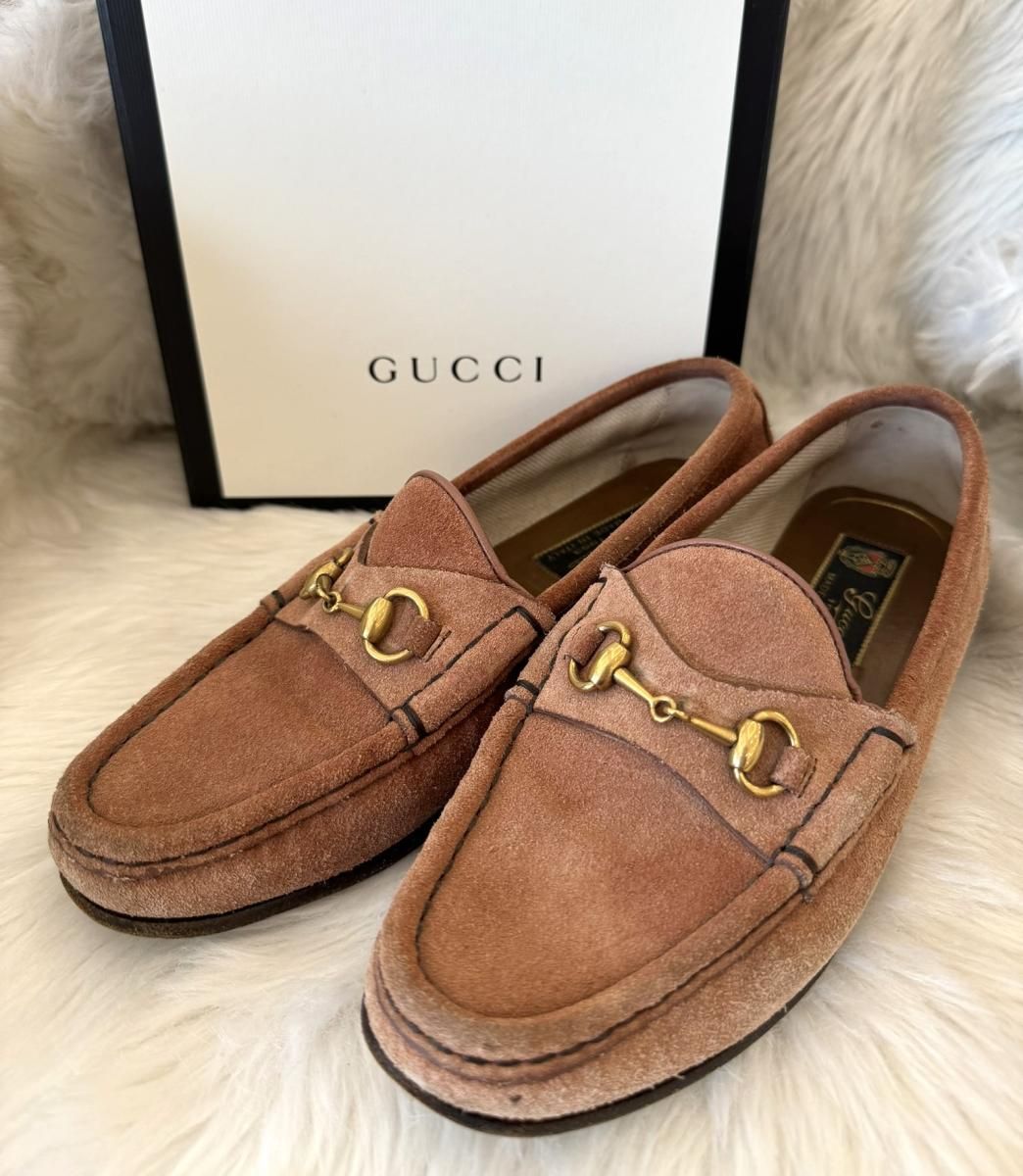 中古】 GUCCI （グッチ） ﾛｰﾌｧｰ ホースビット スウェード 靴 靴