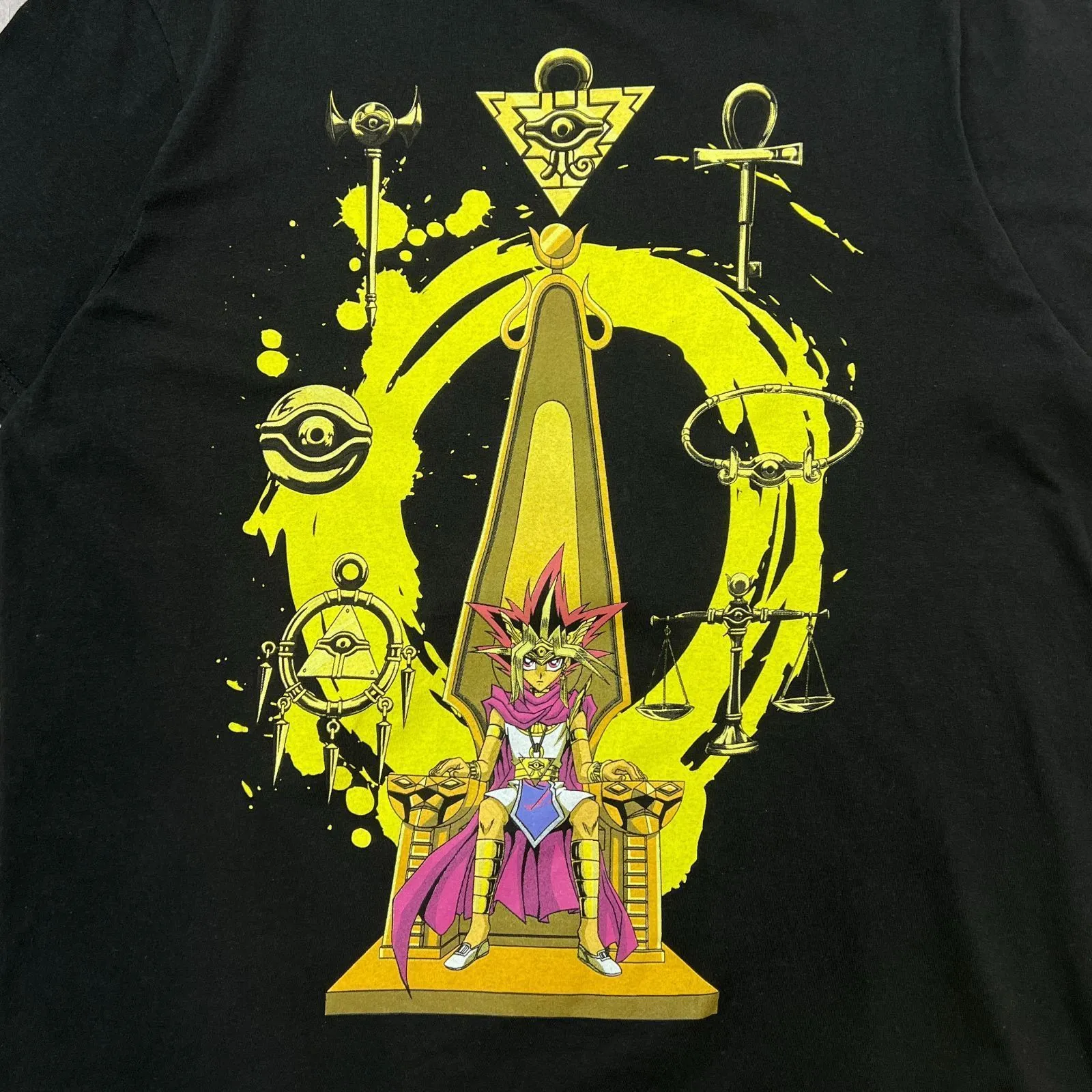 希少デザイン 遊戯王 Yu-Gi-Oh! アテム 千年パズル トップス アニメTシャツ 古着 ブラック  L|mercariメルカリ官方指定廠商|Bibian比比昂代買代購