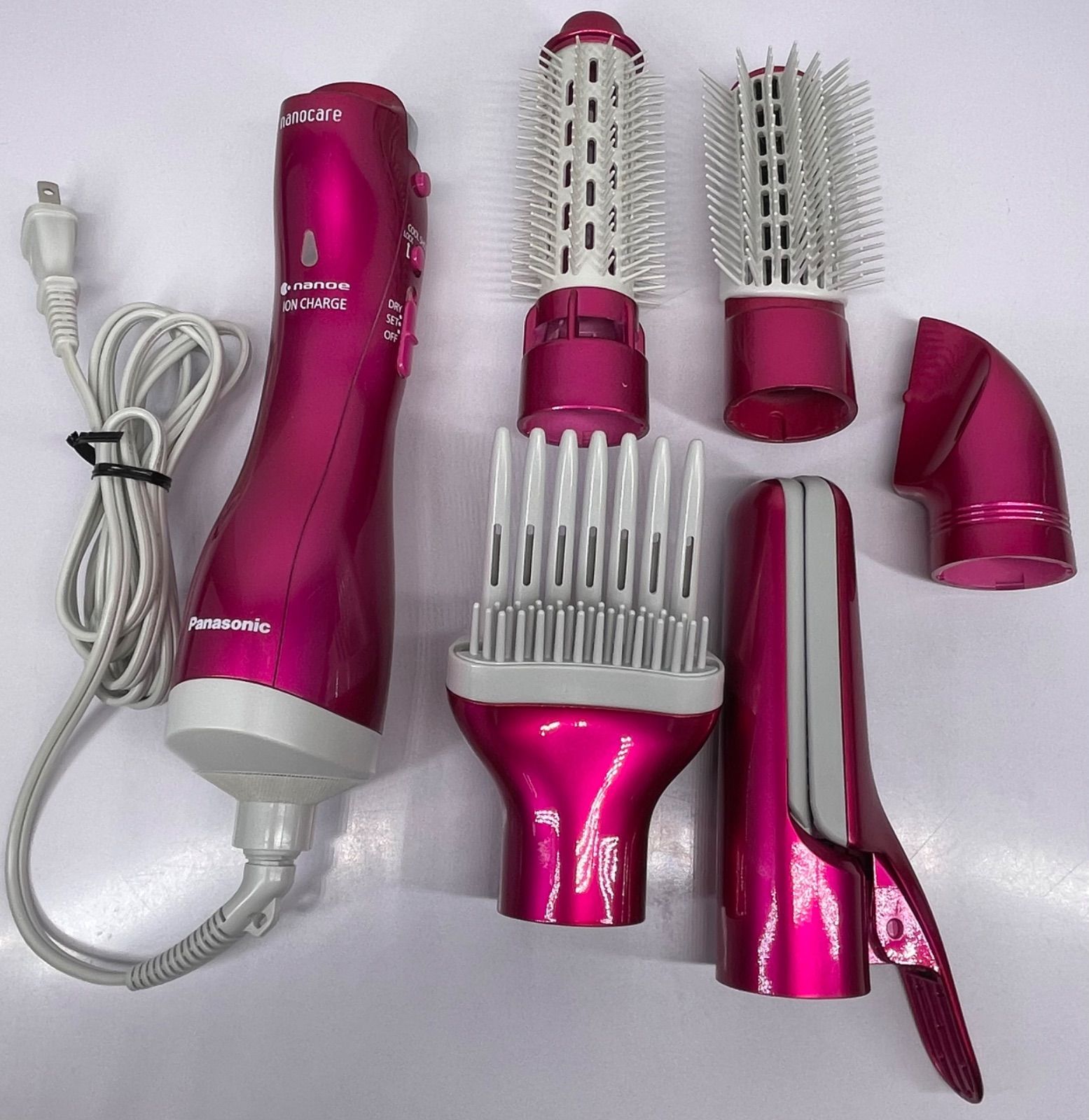 パナソニック くるくるドライヤー ナノケア ビビッドピンク EH