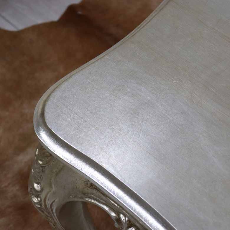 イタリア リビングテーブル シルバー 84cm 完成品 猫脚 - メルカリ