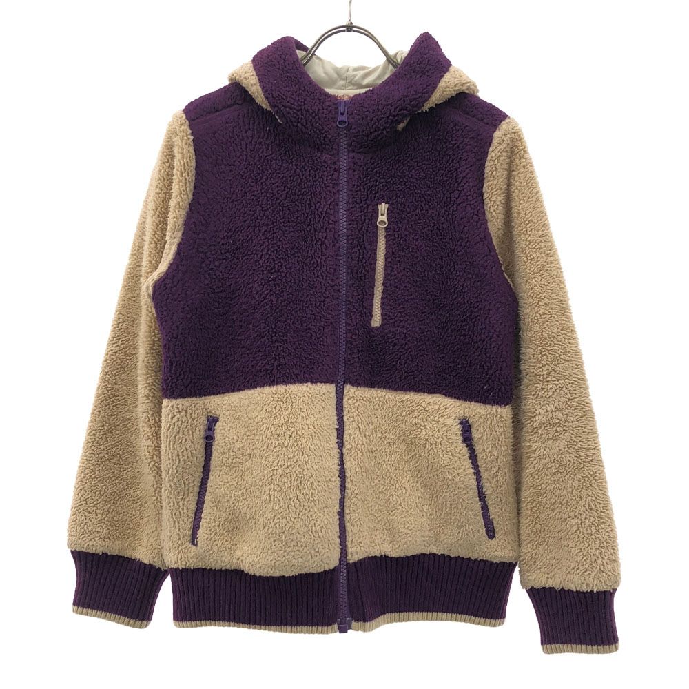 リーバイス フード付き ボア フリースジャケット M ベージュ×パープル Levi's メンズ