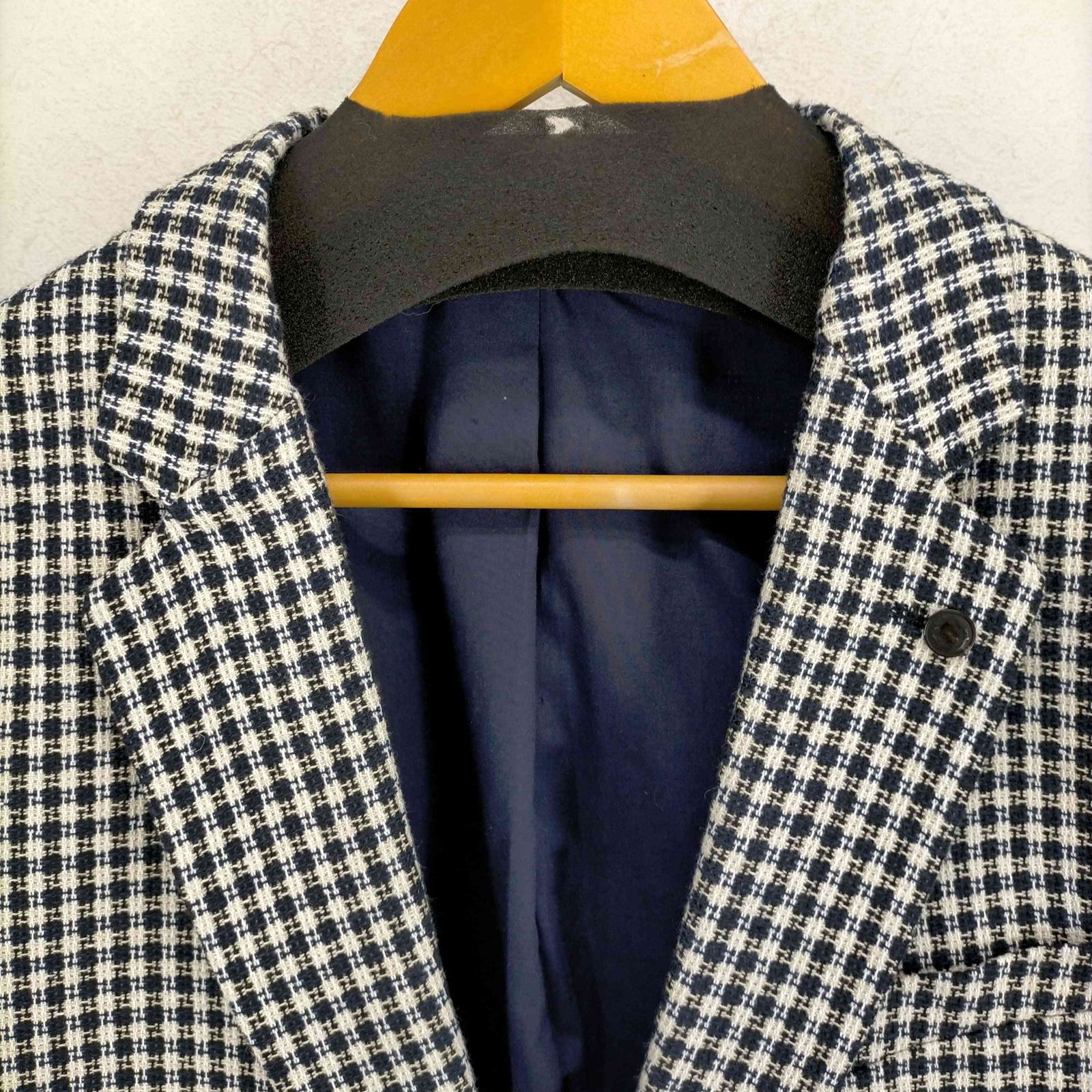 美品　ZARA　テーラードジャケット　52サイズ　千鳥格子　ポケットチーフ仕様 美品 ZARA テーラードジャケット 52サイズ 千鳥格子 ポケット