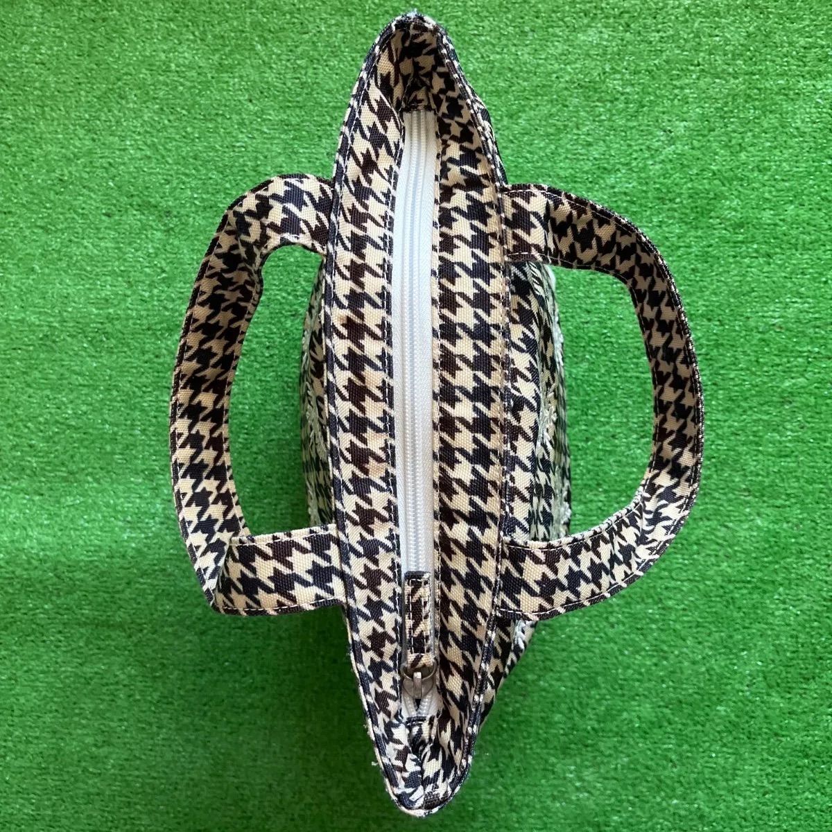 PEARLY GATES パーリーゲイツ 千鳥格子柄 キャンバス カートバッグ