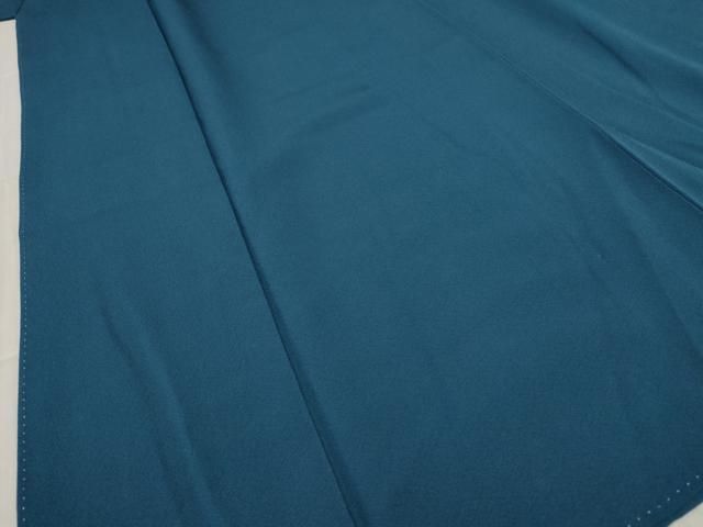 平和屋着物□上質な色無地 紋意匠 藍色 正絹 逸品 AAAU4593st 平和