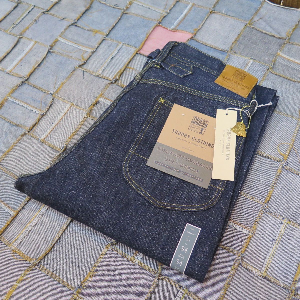 トロフィークロージング】 ウェストオーバーオール ダートデニム