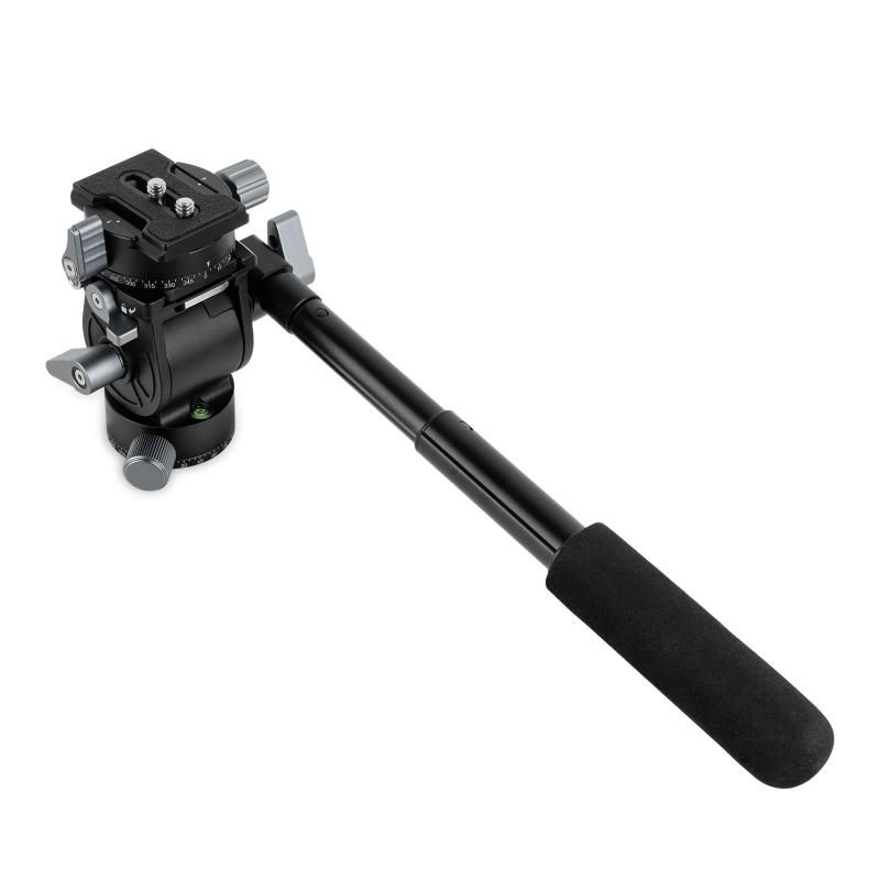 SmallRig ビデオヘッド フルード ビデオ雲台 流体 ヘッド ２段ハンドル 長さ調整 1|4-quot-ネジ クイックリリースプレート付き コンパクト 最大耐荷重5kg DSLRカメラ ビデオカ
