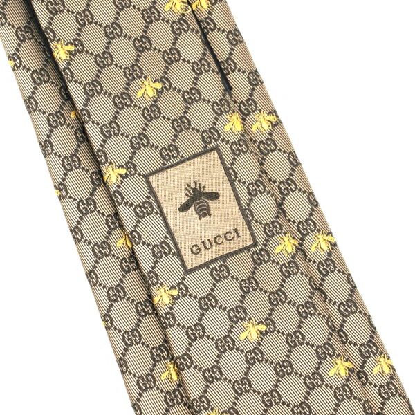 【美品】GUCCI グッチ　ネクタイ　シルク　GG柄　ベージュ 楽天市場】グッチ ネクタイ 犬 Dog GG柄 ベージュ系 シルク 美品