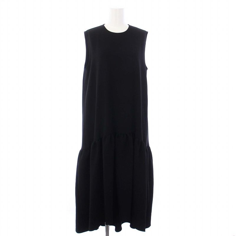 ヨーコチャン YOKO CHAN Hem Flare Dress ヘムフレアドレス ノースリーブワンピース ロング 40 L 黒 ブラック  YCD-220-581 /KH - メルカリ