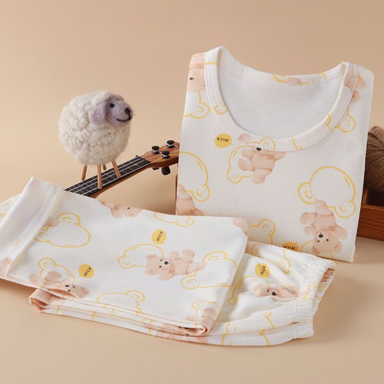 キッズ 長袖パジャマ ルームウェア 部屋着 上下セット 長袖 ロングパンツ ジュニア 綿 コットン 男の子 女の子 寝巻 子供 薄手 かわいい 小学生 修学旅行 春 秋 冬 pdd 8973