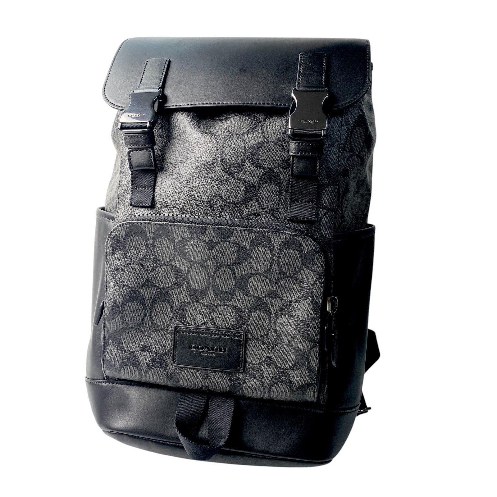 美品 コーチ coach メンズ バックパック ブラック レザー C2712 美品 コーチ coach メンズ バックパック ブラック レザー C2712