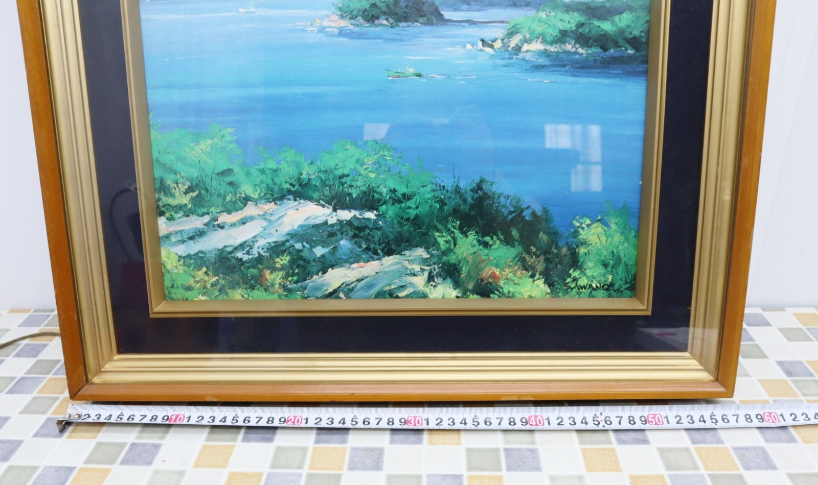 △値下げ レトロ 骨董｜ポスター 風景画 瀬戸内海？｜H.SAWANO