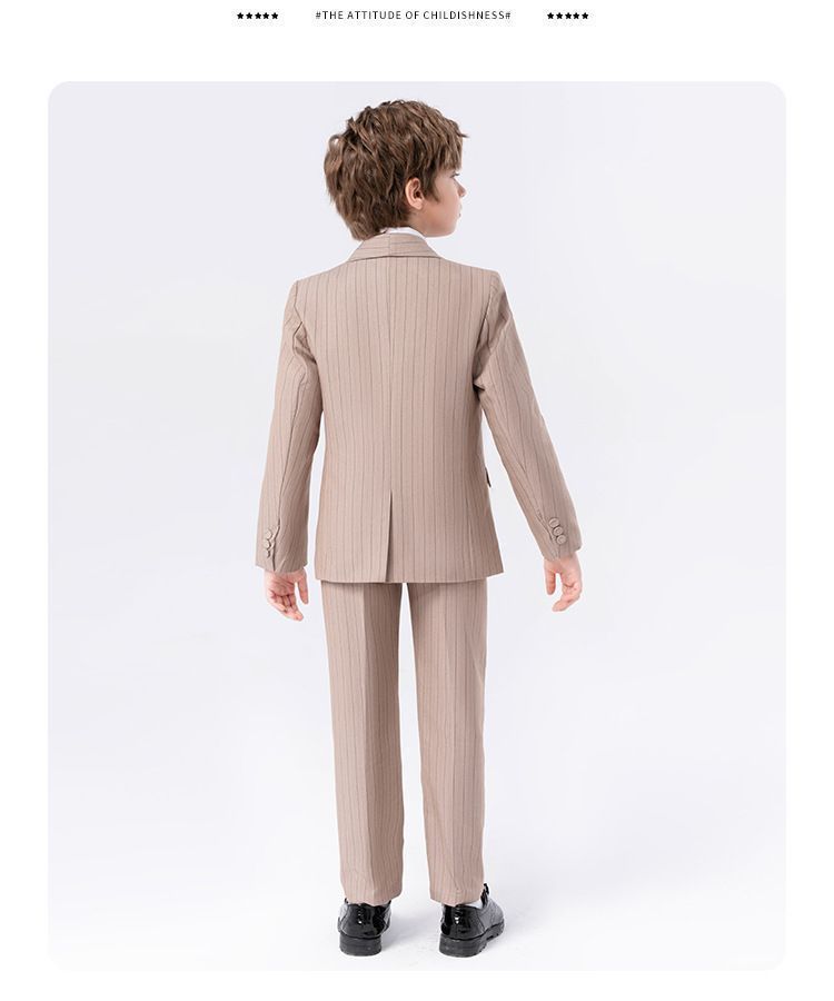 ワンダーファクトリー 男の子 スーツ 5点セット 150 チェック 卒